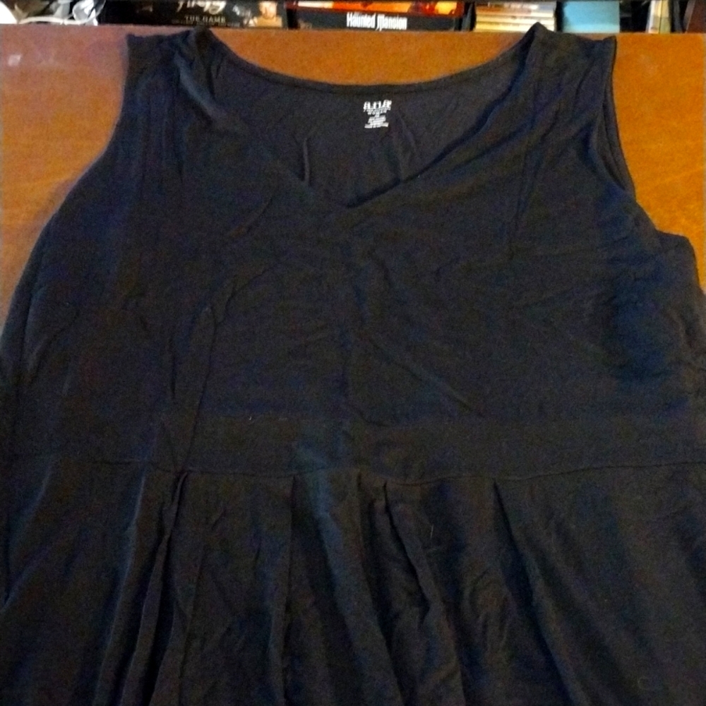 Black V-Neck Midi Dress